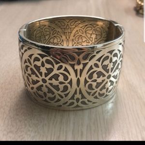 Brighton silver hinged bangle